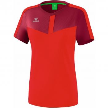 Erima Squad Women's Short Sleeve T-shirt Bordeaux/Red Size 42