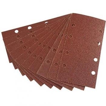 Draper 42621 Diez Hojas de Lija de óxido de Aluminio de Grano Surtido, Azul, 90mm, Set de 10 Piezas