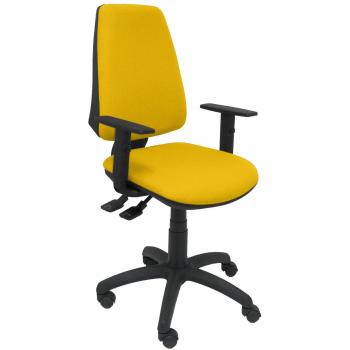 Piqueras y Crespo Silla Elche S Bali Amarillo Brazos Regulables Oficina, Tela, 109x46x46 cm