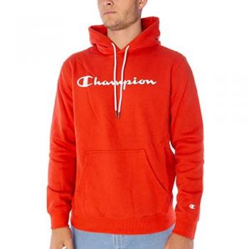 Sudadera con Capucha Champion Poly Fleece Gr.280 Otoño Naranja Rojizo M Logotipo Grande