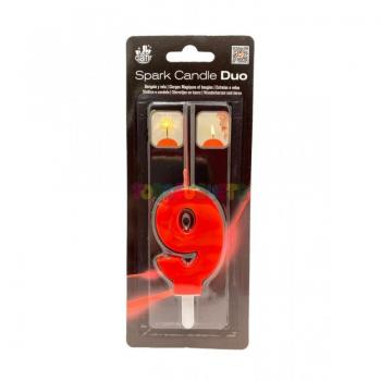 Vela Bengala Duo Roja Cialfir - Número 9