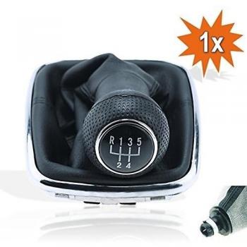 Pomo para palanca de cambio cromo Marco para Volkswagen Golf 4 IV 1J1 Sedan 1J5 Variant VW Bora 1J2 Limo 1J6 combinado con 12 mm de diámetro 5 para Notebook de marcha para 1j0711113