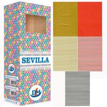 Rollo de papel de regalo 70cm x 2m Sevilla 5 diseños surtidos