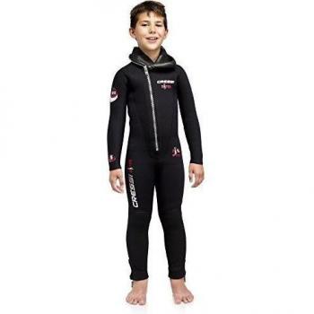 Cressi Diver Junior Traje de Buceo, Unisex niños, Negro/Rojo, XXXS