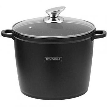 Cacerola Profunda Antiadherente de Inducción con Tapa de Cristal 28 cm - Royalty Line RL-ADM 24