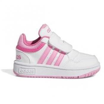 Zapatillas adidas Hoops Infantiles Blancas y Rosas