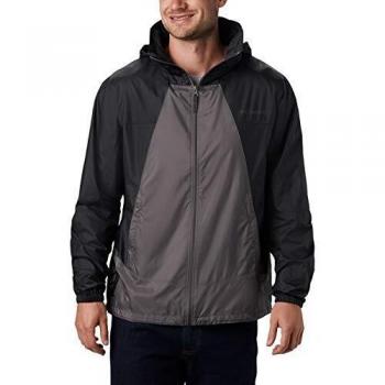 Columbia Point Park, Chaqueta cortavientos, Hombre, Gris/Negro