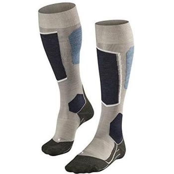 FALKE Men SK6 Ski Socks - Merino Wool Blend, Grey