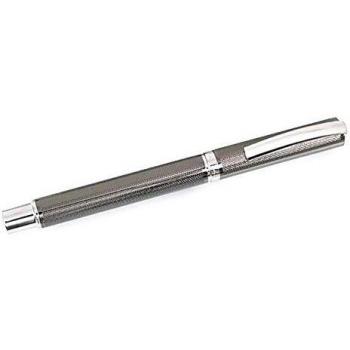 Roller Pierre Cardin 14Cm. Capuchón Extraíble Color Plomo Detalles Plata Rugoso