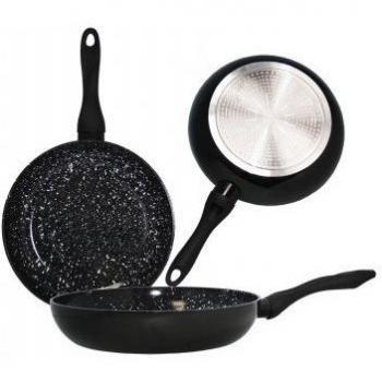 Hispano Tebisa - Sarten ceramica hispano tebisa acabado piedra 30cm, color negro
