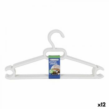 Perchas Leo Dem Plástico 5 Piezas 38 x 17,5 cm (12 Unidades)