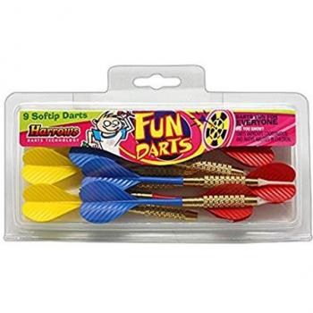 Harrows Fun Soft Tip Darts Set (3 Pieces, 14g, 2BA/4mm, Brass)