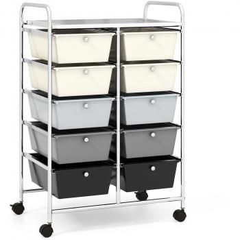 10-Drawer Rolling Storage Cart