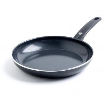 GreenPan Sartén Antiadherente de Aluminio con Revestimiento de Cerámica, Apta para Todo Tipo de Cocinas, Inducción, Horno y Lavavajillas, 30 cm, Negra
