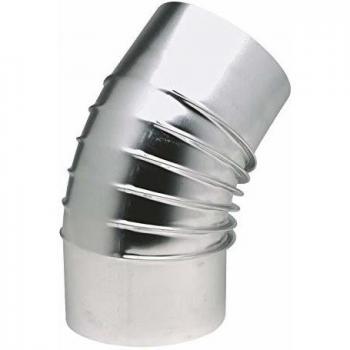 Codos de aluminio BR 45° con pliegues, diámetro 180 mm