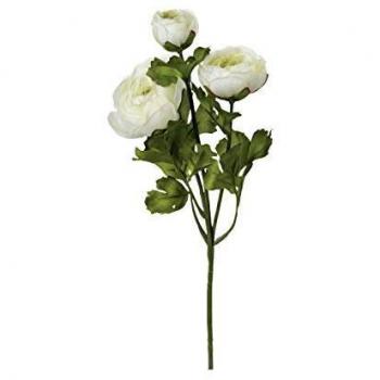 Tallo de Ranúnculo Blanco Artificial H60 - Decoración Floral Duradera Atmosphera