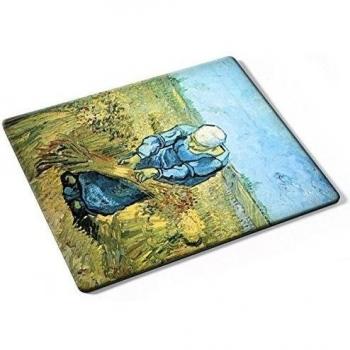 Van Gogh - Farm Worker, Designer Almohadilla del Ratón Mouse Mouse Pad con Diseño Colorido. Auténtica Alfombrilla de 250 x 190 mm. Tamaño Ideal de Media para el Uso Diario.