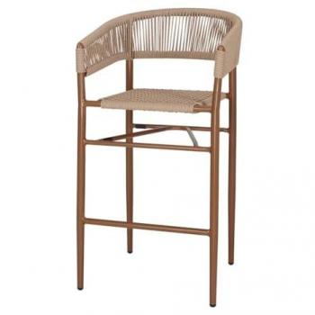 Taburete Alto Japandi de Cuerda y Metal Martins