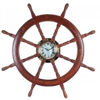 Reloj Rueda Decoración Sobremesa Signes Grimalt Colección World Map 5x92x92cm Marrón 19320