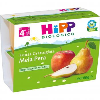 Hipp Bio Fruta Grattugiata de Manzana y Pera 4x100g