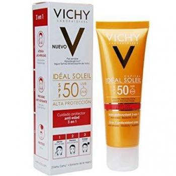 Ideal Soleil - Cuidado Antiedad, 3en1 Spf50+ 50ml.