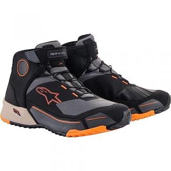 Alpinestars CR-X Drystar Motorcycle Riding Shoes - Black/Light Brown/Orange
