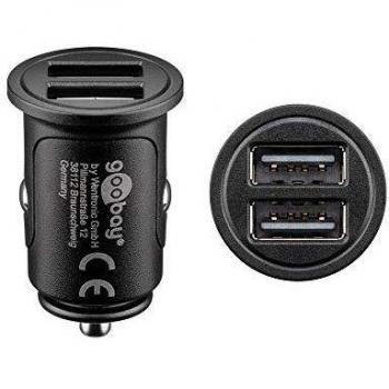 Cargador de Auto USB Doble 4.8A Compacto para Móviles y Dispositivos Pequeños