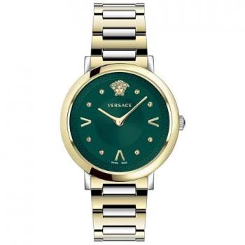 Versace Pop Chic Multicolor Women's Quartz Watch with Sunray Dial and Stainless Steel Bracelet, 36mm, 5ATM
