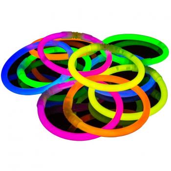 Los Glowhouse 100 Pcs Barras Luminosas,Pulseras Fluorescentes Tubos Luminosos,Pulseras Luminosas, Kits para Crear Pulseras y Collares para Carnaval Festividad Fiestas Disfraces