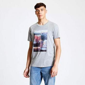 Dare2b Token-Camiseta con Estampado Gráfico De Algodón De Estilo Informal Y Manga Corta T-Shirts/Polos/Vests, Hombre, Ash Grey, L
