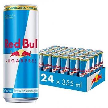 Red Bull Bebida energética, Sin Azúcar Sugarfree - 24 latas de 355 ml.