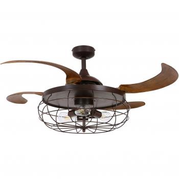 Ventilador de techo Fanaway Industri Marrón Silencioso 122 cm
