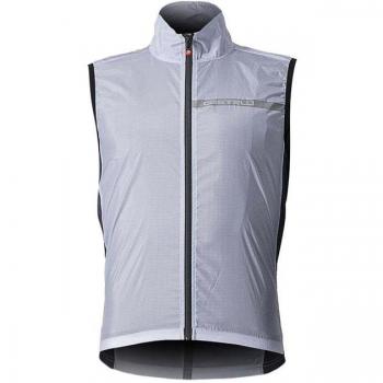 Chaleco Cortavientos Castelli Squadra Stretch Gris Oscuro Talla S