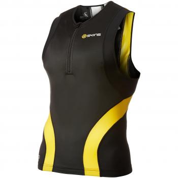 SKINS TRI400 Top sin mangas Hombre negro/amarillo S