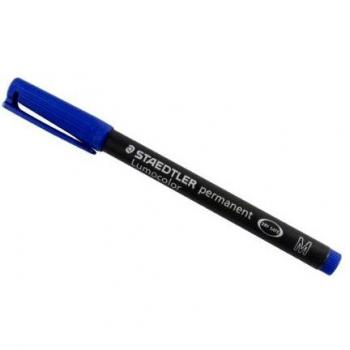 STAEDTLER Lot de 3 Lumocolors marqueur permanent 317M, bleu Tracé 1mm