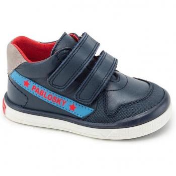 Pablosky - Zapatillas deportivas de bebé niño abotinadas de piel