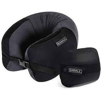Almohada de Cuello; Almohada de Espuma viscoelástica, compacta y portátil, Resistente al Agua