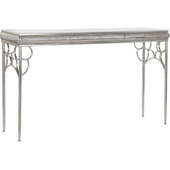 Consola de metal con espejo para decoración del hogar
