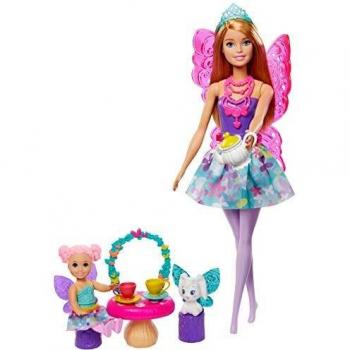 Barbie - Dreamtopia, Fiesta de Té, Muñeca de Hada Rubia con Accesorios