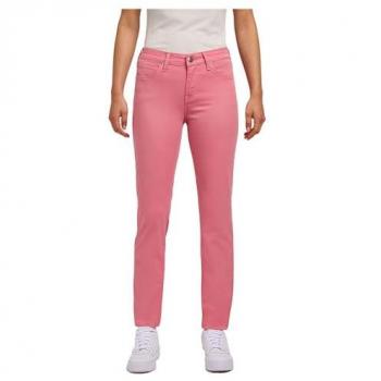 Lee - Pantalón recto de mujer liso en color rosa (Cassie Pink), 32W / 31L