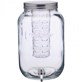 Home Made Tarro con Grifo e Infusor de Agua, Cristal, Transparente, 7,5 litros