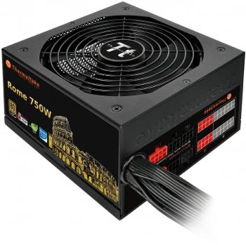 Thermaltake Rome 750 W Fuente de alimentación 80PLUS Gold Certificado 14 cm ventilador, ATX 12 V V2.3 y EPS 12 V, cable plano, gestión de cables