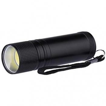 Emos e3221, LED de plástico Linterna 3 W COB LED, para 3 x AAA negro, Aluminio, Black, 2, 6 x 8, 6 cm