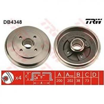 Tambor de freno TRW DB4348, 1 pieza