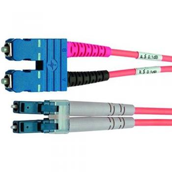 Cable de Fibra Óptica Telegärtner 1m Multimodo OM2 50/125µ con Conectores SC y LC