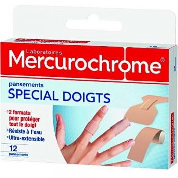Apósitos Adhesivos para Dedos Mercurochrome - Caja de 12 Unidades