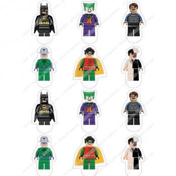 Toppershack 12 x decoración para pasteles comestibles PRECORTADAS de Lego Batman