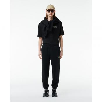 Pantalón unisex de chándal Jogger en felpa de algodón ecológico Lacoste Still negro - S