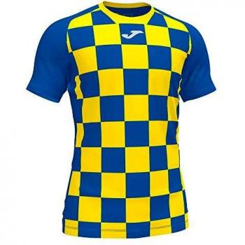 Joma Flag II Men's Short Sleeve Soccer Jersey Royal-Yellow