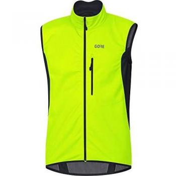 GORE WEAR C3 Chaleco de hombre GORE WINDSTOPPER, S, Amarillo neón/Negro